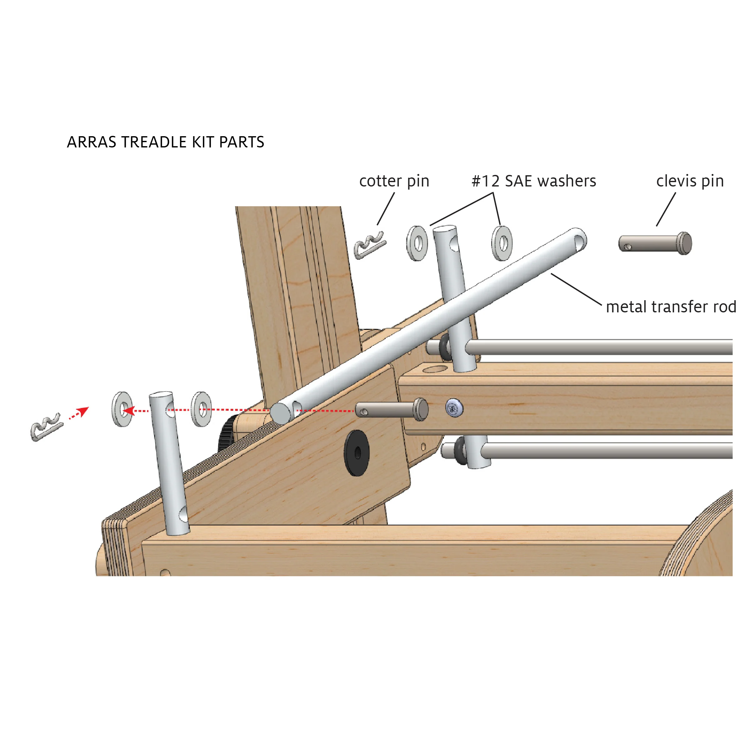 Cotter Pin for Matchless, Winding Station, Arras Treadle Kit - Image 4