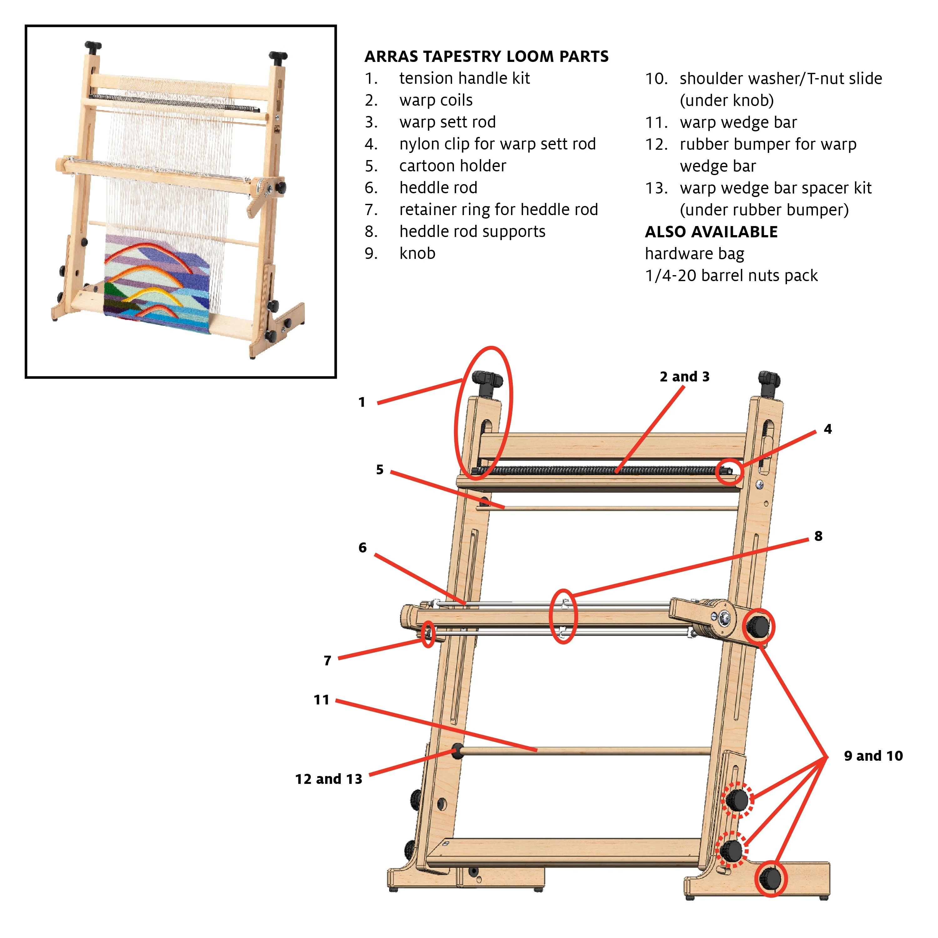 Nylon Clip for Arras Loom