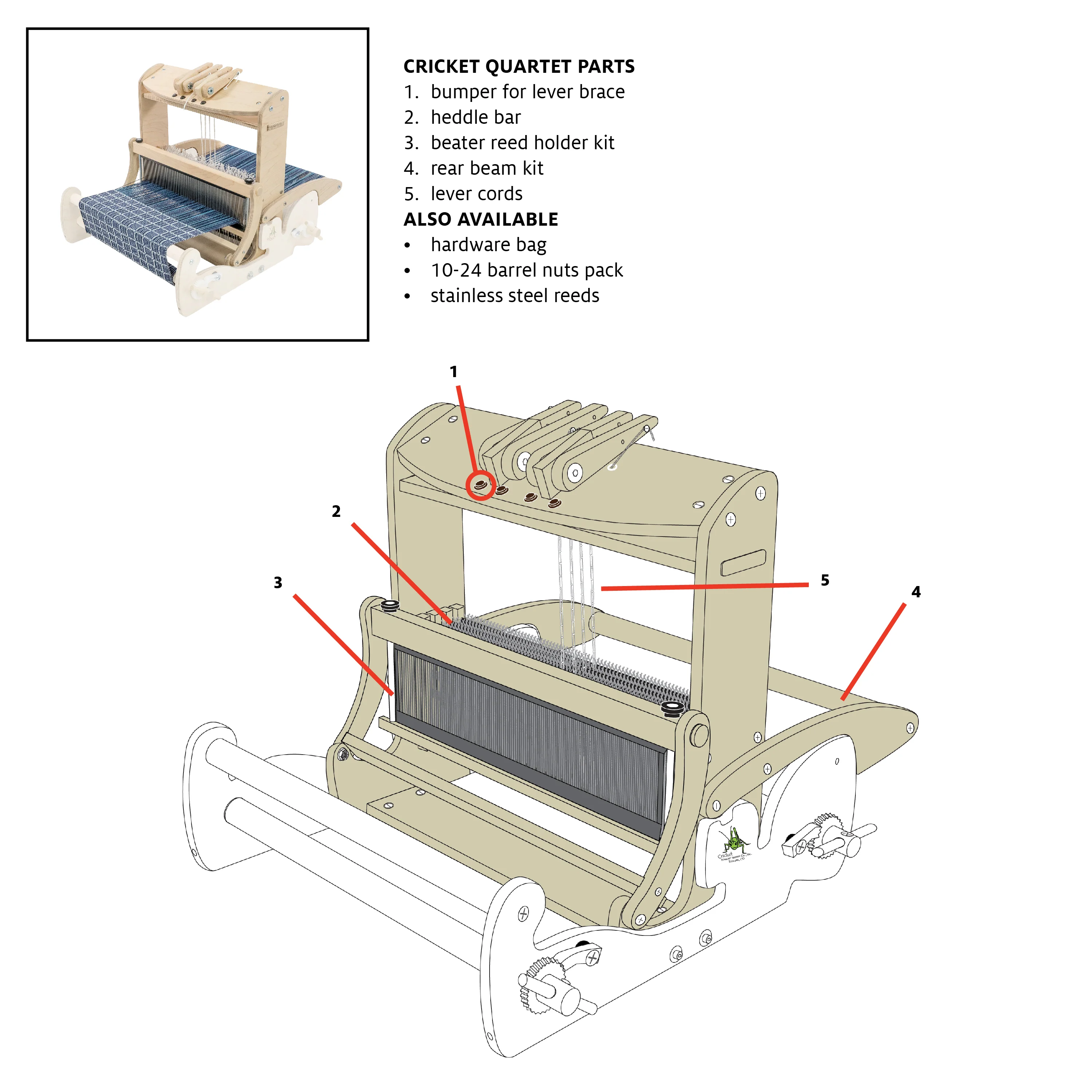 Rear Beam Kit for Cricket 15"/Cricket Quartet - Image 3