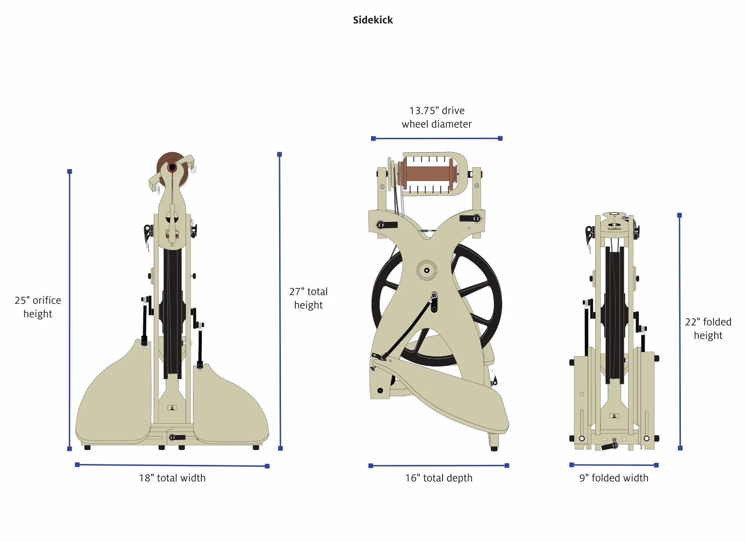 Sidekick Folding Spinning Wheel - Image 3
